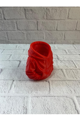 Kırmızı Hoodie Kalemlik 10x10 Cm Masa Üstü Düzenleyici
