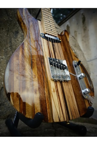 Elektro Gitar Telecaster Custom Epoksi & Yıllanmış Ağaç Kişiye Özel Natural
