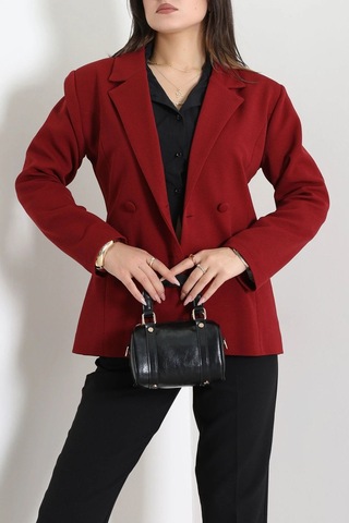 Modi Blazer Ceket Bordo - 8797.179. Açık Bordo