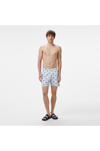 Nautica Erkek Lacivert Regular Fit Çizgili Deniz Şortu 052 T55114t Mavi