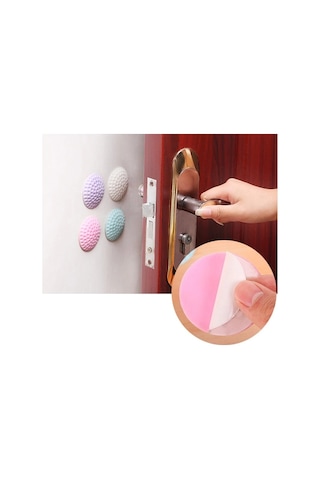 Çok Amaçlı Silikon Kapı Duvar Koruyucu Tampon 4lü Paket Renkli