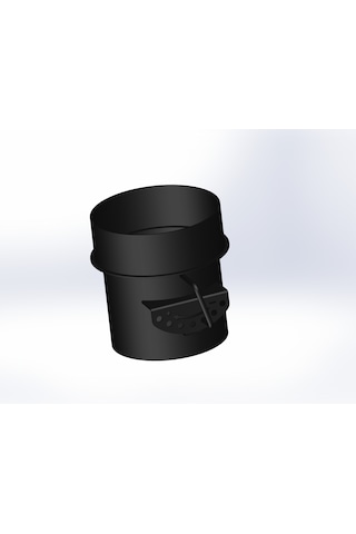 Ayarlanabilir Klapeli Baca Redüksiyon / Boy:16 Cm, Çap: 13 15 Cm / Mat Siyah Boyalı / Baba's Stove