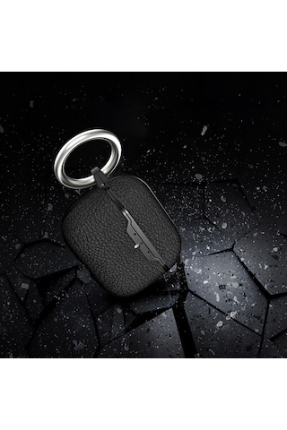 Apple Uyumlu AirPods Pro 3 Kılıf Deri Tarzı Silikon Case 03 Lacivert