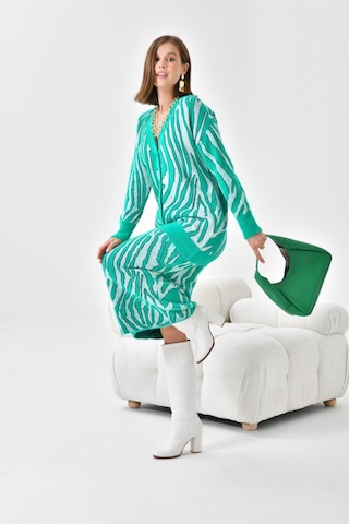 Ftz Women Kadın Zebra Desenli İkili Takım Benetton 20569-benetton Yeşil