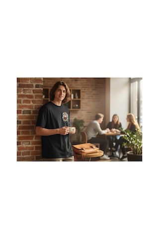 Urbantrendstore Unisex Casual İçin Sade Basic Yazlık Siyah Tshirt Oversize Fit Rahat Geniş Salaş T-shirt Günlük Tişört