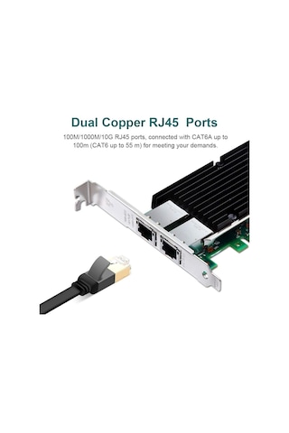 HP K4T75AA Intel X540-T2 10GbE Dual Port Nic Network Kartı