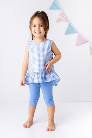 Zeyland Kız Çocuk Pötikare Desenli Dokuma Bluz-mavı Mavi