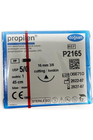 Doğsan Propilen 5/0 Keskin 16 MM Cerrahi İplik