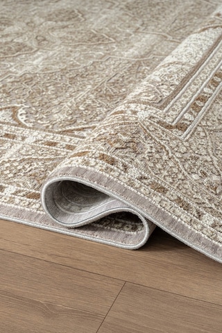 Matris Mı004r Krem Kahve Halı Modern Pamuk Taban Akrilik Tozuaz Salon Yatak Odası Koridor Halısı-1332