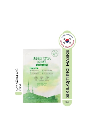Muldream Fresh Cica Çay Ağacı Yağı Kağıt Yüz Maskesi 25 ML