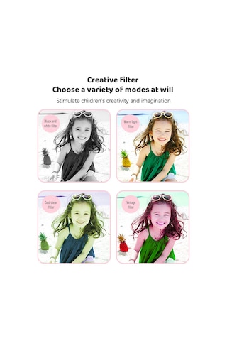 Vkemall Mavi Çocuklar Dijital Kamerası - 12mp 1080p, Ön Arka Çift Kamer, 2.0" Ips Ekran, Otomatik Odak, İçin Dahili Pil