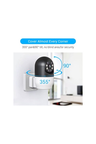 Aubyhe Ev İçin Kablosuz Ampul Kamera - 1080p, 360 Panoramik Görünüm, İki Yönlü Ses, Hareket Algılama, Ir Gece Görüşü, Wifi, Avrupa Standartı
