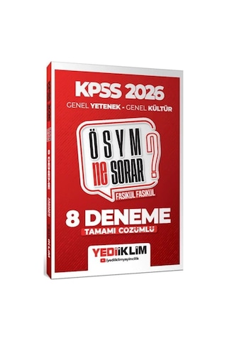 Yediiklim 2026 Kpss Ösym Ne Sorar Genel Yetenek Genel Kültür Tamamı Çözümlü Fasikül 8 Deneme
