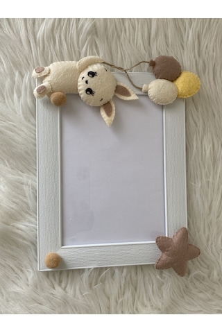 Tavşanlı Çocuk Odası Çerçeve Krem Kahve