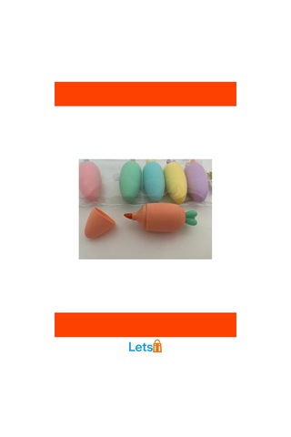 Havuç Tasarımlı Renkli Fosforlu Kalemler 5 Adet Çok Renkli