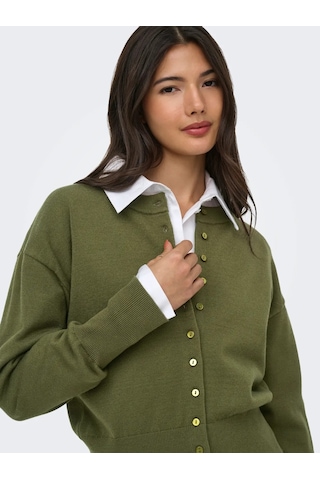 Only Onlmıo Ls O-neck Button Cardiga Kadın Hırka 15377295 Yeşil