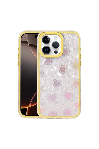 Newface - 458 - Apple iPhone Uyumlu 15 Pro Max Lumi Desenli Kapak - Flzdgnkr - - Sarı Diğer