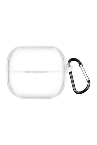 Samsung Galaxy Buds 3 / Galaxy Buds 3 Pro Uyumlu Silikon Kılıf+ Kanca Şeffaf