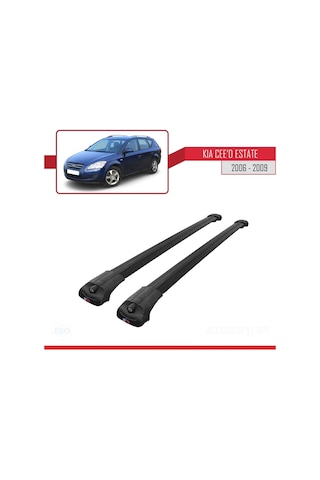 Kia Ceed Sportswagon 2006-2009 Arası İle Uyumlu Ace-1 Ara Atkı Tavan Barı Siyah