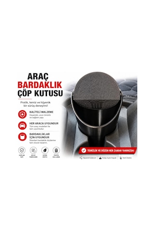 Araç Çöp Kutusu , Araç Bardaklık Çöp Kovası , Araç Bardaklığa Takılan Çöp Kutusu