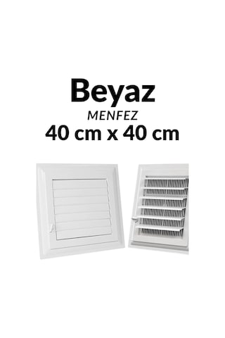 Beyaz 40 X 40 Cm Havalandırma Menfezi Banyo Menfezi Wc Baca Kapağı Tuvalet Menfezi Plastik Panjur