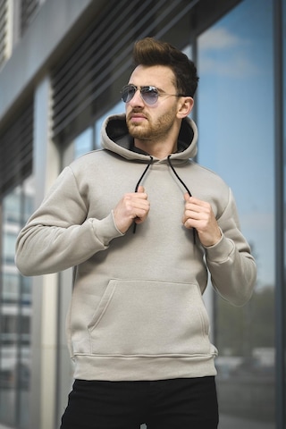 Oksit Janvier Üç İplik Şardonlu Fitted Kapüşonlu Basic Erkek Sweatshirt 001