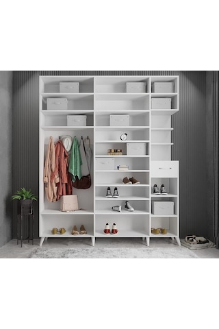 Açelya Portmanto Vestiyer Beyaz  225cm M10