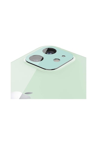 Spigen Apple Uyumlu iPhone 12 Mini İle Kamera Lens Cam Ekran Koruyucu Glas.tr Optik 2 Adet Green Yeşil