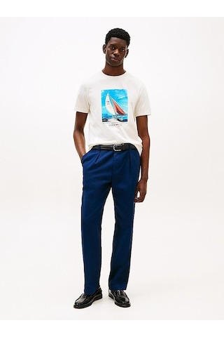 Erkek Hılfıger Color Photo Prınt Tee T-shirt Sarı