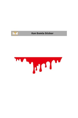 Kan Damla Oto Sticker 15 Cm