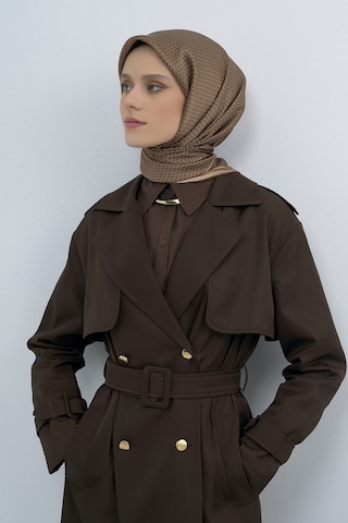 Armine Saf İpek Sura Eşarp-2026 İlkbahar-yaz- 952800d Kahverengi