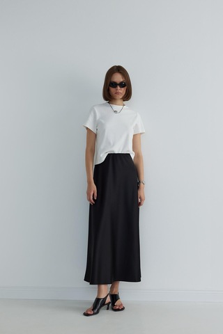 Suud Collection Siyah Saten Etek