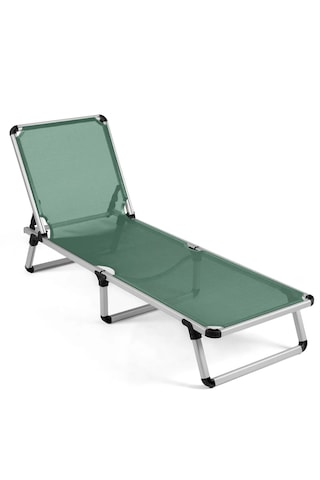 Missidea Alüminyum Katlanır Ve Taşınır Şezlong Dark Green Yeşil