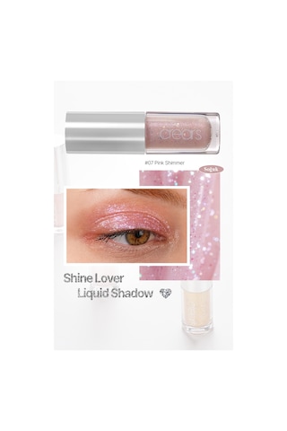 Yoğun Işıltılı, Prizmatik Yapılı Likit Far Cre'ars Shine Lover Liquid Shadow 07 Pink Shimmer 69225077
