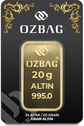 AgaKulche 24 Ayar 20 gr 995 Özbağ Külçe Altın