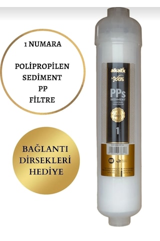 Alkalix 5'li Su Arıtma Filtre Seti Universal - Tüm Tezgah Altı Cihazlarla Uyumlu - Bağlantı Dirsekleri Membran Dahil -