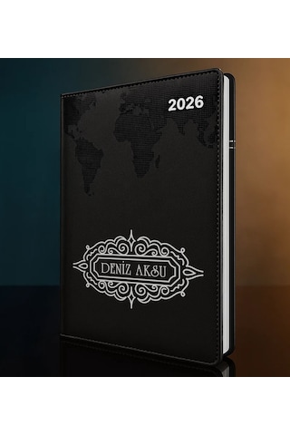 Bk Gift Kişiye Özel İsimli Termo Sert Kapak 2026 Siyah Ajanda -11, Öğretmenler Günü Hediyesi, Yeni İş Hediyesi 35297 Bk Gift Renkli