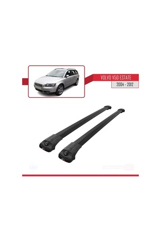 Volvo V50 Estate 2004-2012 Arası İle Uyumlu Ace-1 Ara Atkı Tavan Barı Siyah