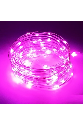 7 Metre Pembe Pilli Led Işık Canlı Pembe Işık Ip65 Su Geçirmez Sevgililer Gününe Özel Pembe Led Işık Pembe