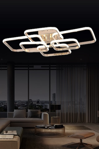 Pl 01 6 Model Gold 3 Renkli Salon Ve Oturma Odası İçin İdeal Alüminyum Avize, 75x10 Gold
