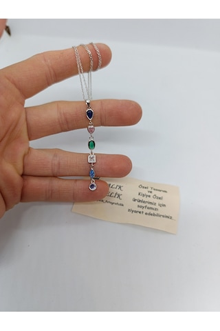 925 Ayar Gümüş Kolye Hediye Kutulu Çelik Chakra Y Modeli -1025
