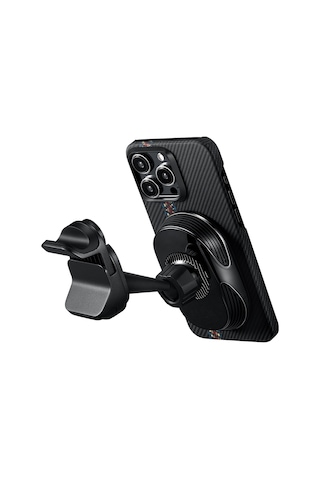 Pitaka Magez Pro 2 Magsafe Özellikli Qi2 Tesla Model Y Ve Model 3 Uyumlu Araç Telefon Tutucu Siyah