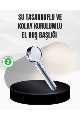 Kolay Montajlı 3 Modlu Yüksek Basınç Duş Başlığı Diğer