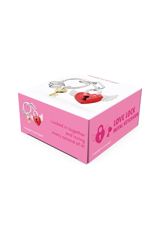 Metalmorphose Love Lock Kırmızı Anahtarlık
