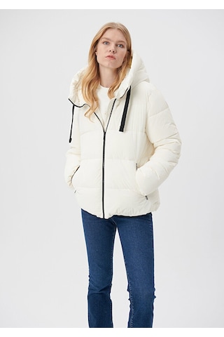 Mavi - Kapüşonlu Beyaz Şişme Mont 1110043-83043 Beyaz