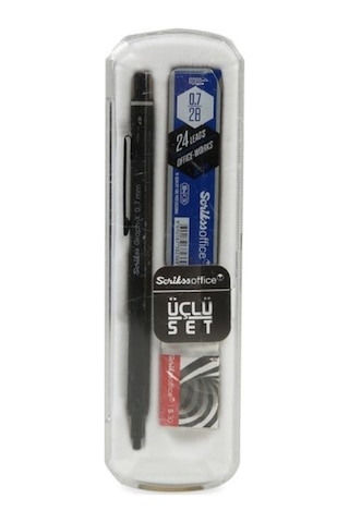 Versatil Kalem Graph-x 0.7 Mat Siyah 3 Lü Set