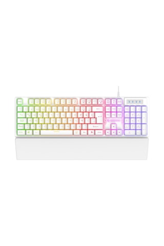 Rampage Kb-rx77 Runner Beyaz Usb Rainbow Aydınlatmalı Q Bilek Destekli Gaming Klavye