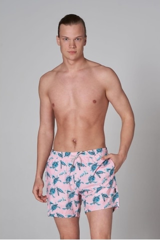 John Frank All Over Erkek Mayo Şort jfssswl50-turtle-pink-17761 001