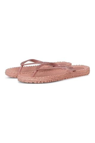Ilse Jacobsen Misty Rose Cheerful01 - Pembe Simli Parmak Arası Terlik-6945 Pembe