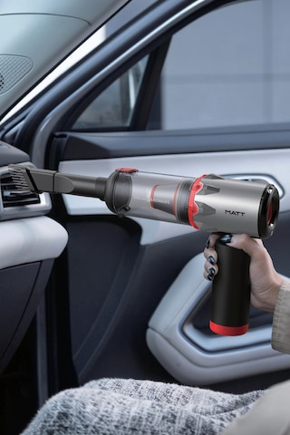 Matt Mcv22 Şarjlı Araç Süpürgesi Kırmızı 22.000pa Güçlü Vakumlu Mini Type-c Şarjlı 220ml